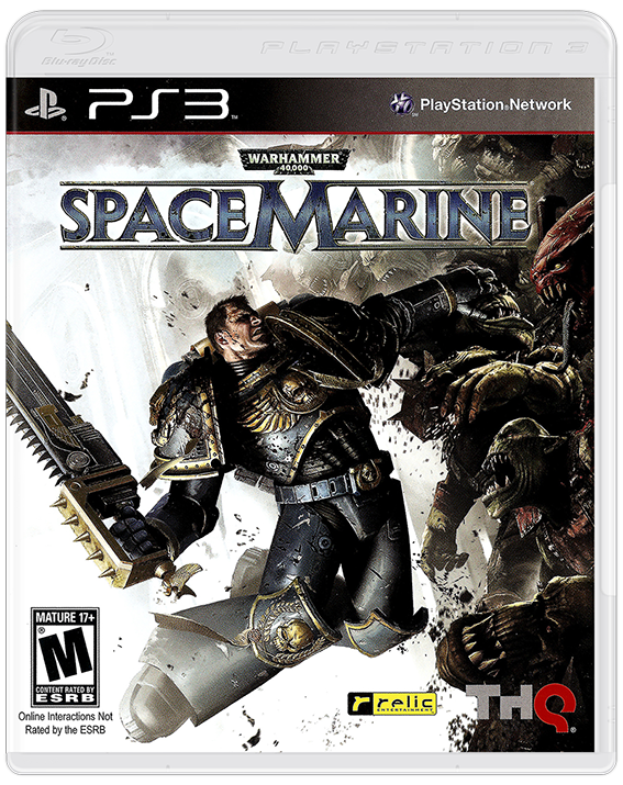 Warhammer 40000: Space Marine box art for Playstation 3